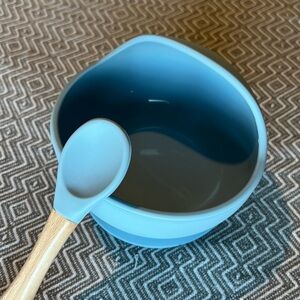 Pink Bowl with Wooden Spoon